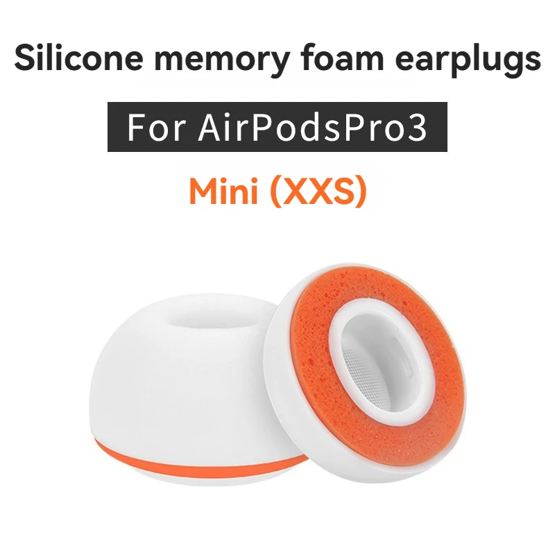 Memory-Schaum Ersatz-Ohrstöpsel für Apple AirPods Pro 3 Weiche Schwamm-Ohrpolster Ohrstöpsel Zubehör XXS/XS/S/M/L