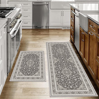 VIKAMA retro-style crystal velvet anti-slip kitchen, bathroom, bedroom and bedside MATS, carpets and home decorations