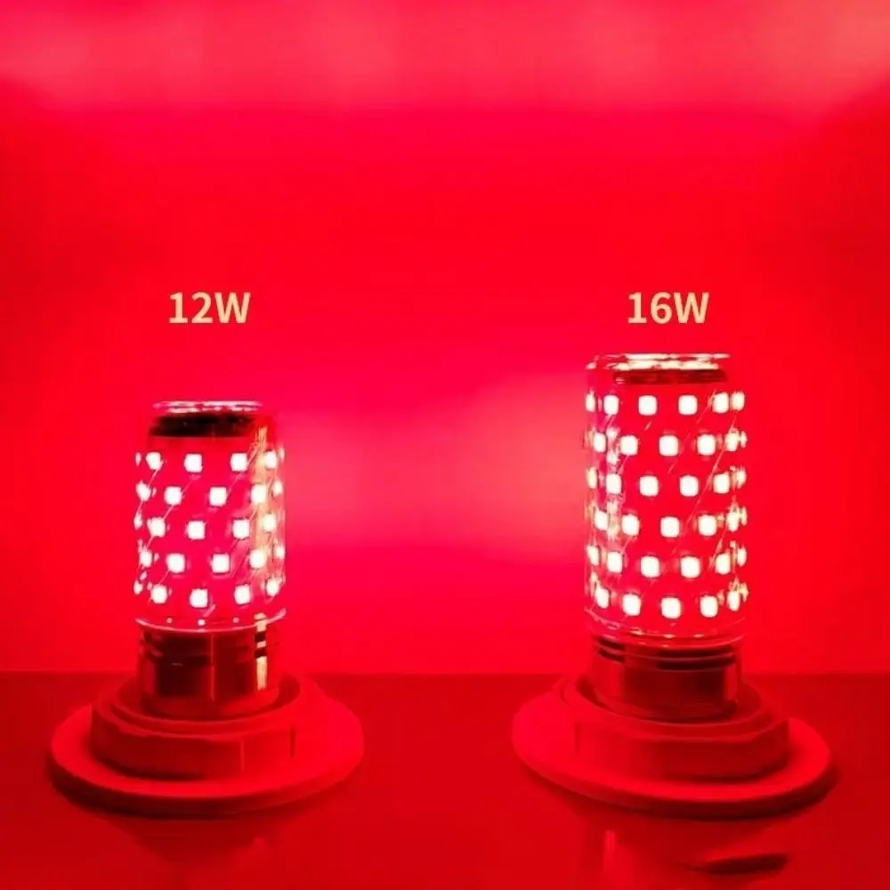 Red Color E14/ E27 Corn Lights Energy Saving No Flicker New Year Lantern Light Bulb High Brightness Replace Small Screw Lamp