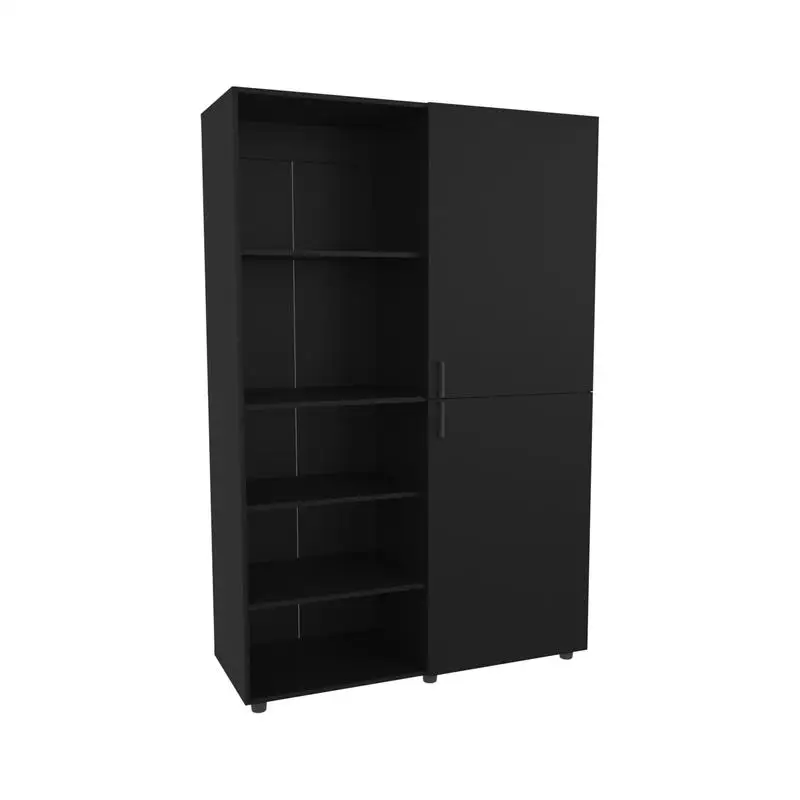 Armoire à 2 portes avec rangement ouvert – Design moderne et élégant pour l'organisation de la chambre à coucher et une utilisation efficace dans l'espace