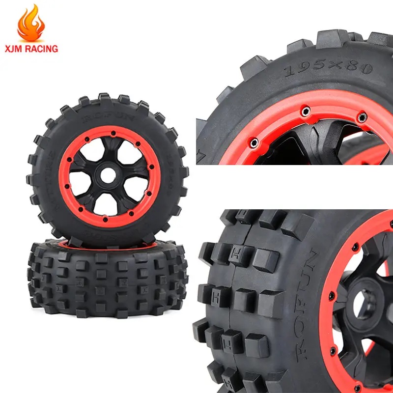 Wasteland Front or Rear Wheel Tire Assembly Kit for 1/5 HPI ROVAN BAJA KM ROFUN BAHA 5T 5SC 5FT LOSI DBXL TRUCK RC CAR PARTS