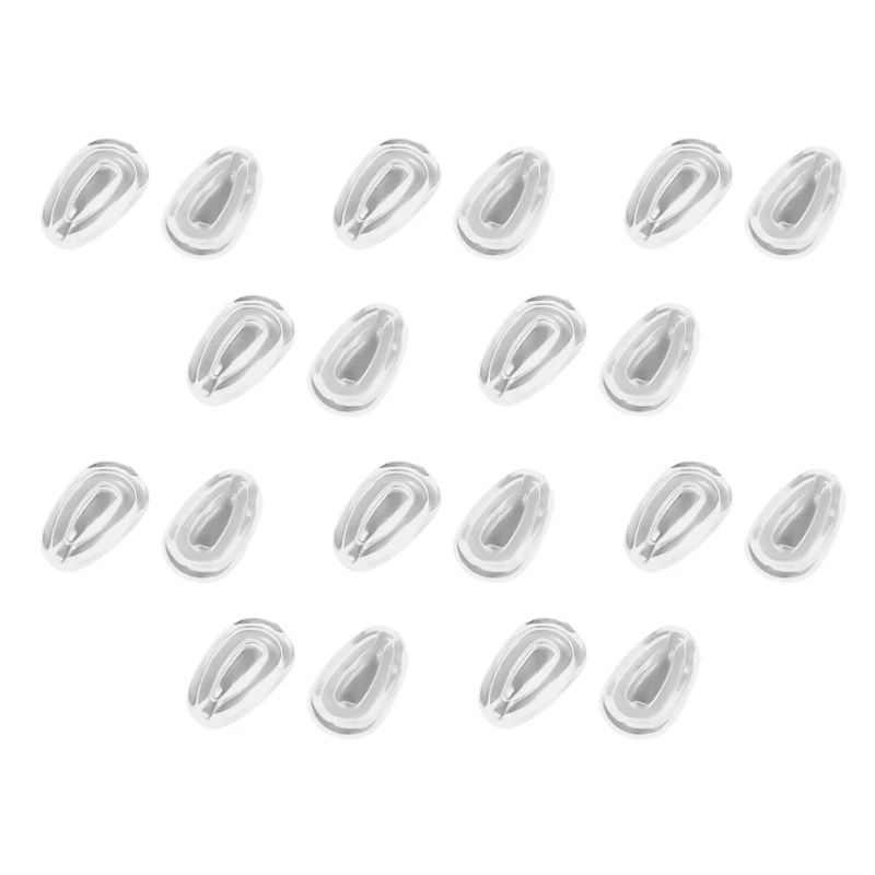 DXAE 10 Pair Silicone Nose Pads Replacement For Visual Frame Eyeglasses Nose Cushion