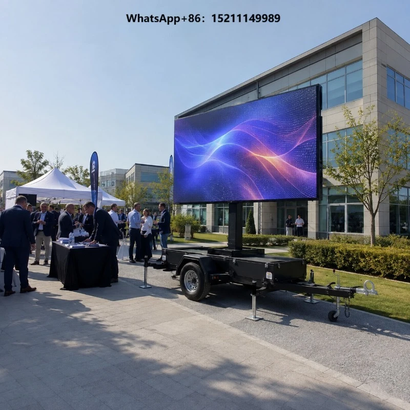 Outdoor Advertising LED Screen Trailer Foldable Mobile Digital Billboard with Wireless Control for Sports and Live Events