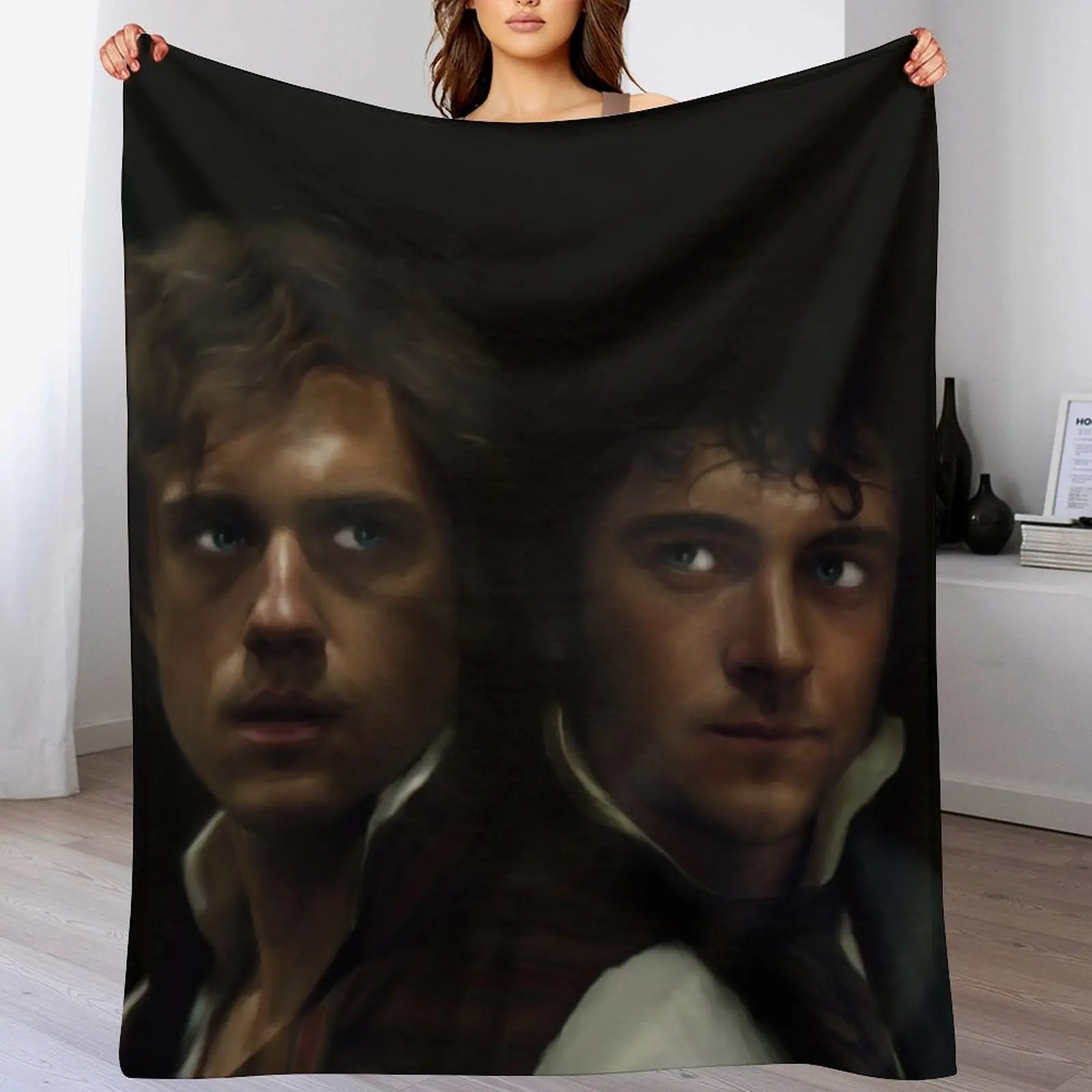 

Enjolras and Grantaire Throw Blanket Bed linens Multi-Purpose christmas gifts for sofa Blankets