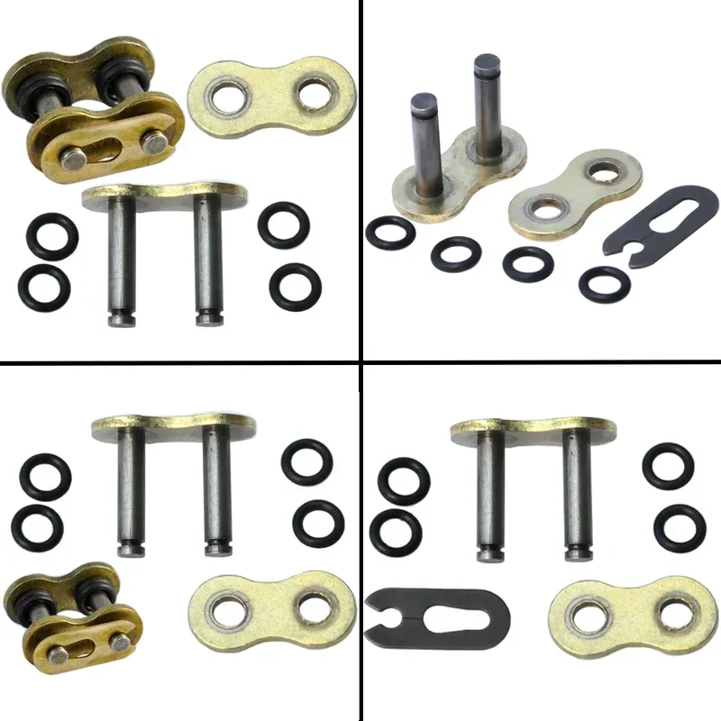 LOPOR 4Pcs Motorcycle Chain Connecting Master Link W/O-Ring Seal Chain Buckle With Size Of 525