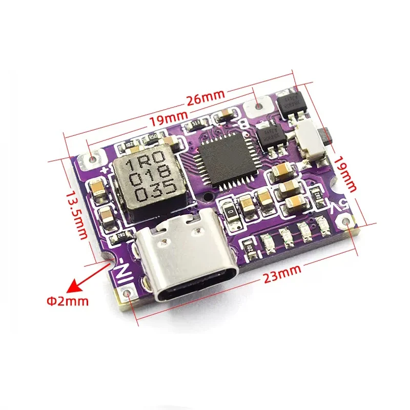 Type-C USB 5V 3.1A Boost Converter Step-Up Power Module IP5310 Mobile Power Bank Accessories With Switch LED Indicator Type-C U