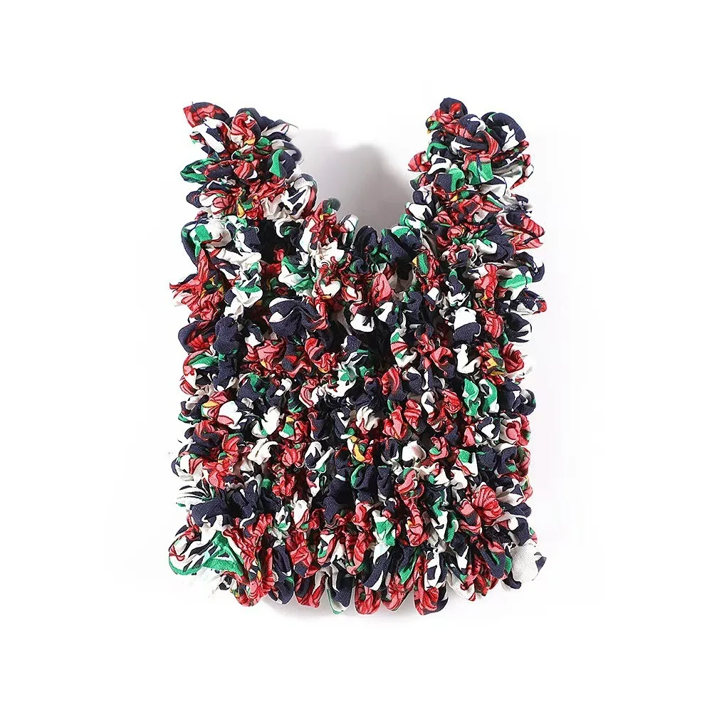 

Reusable Bubble Foldable Stretch Bag Large Capacity Shopping Bag Magic Stretch Puff Bag Chiffon Handheld