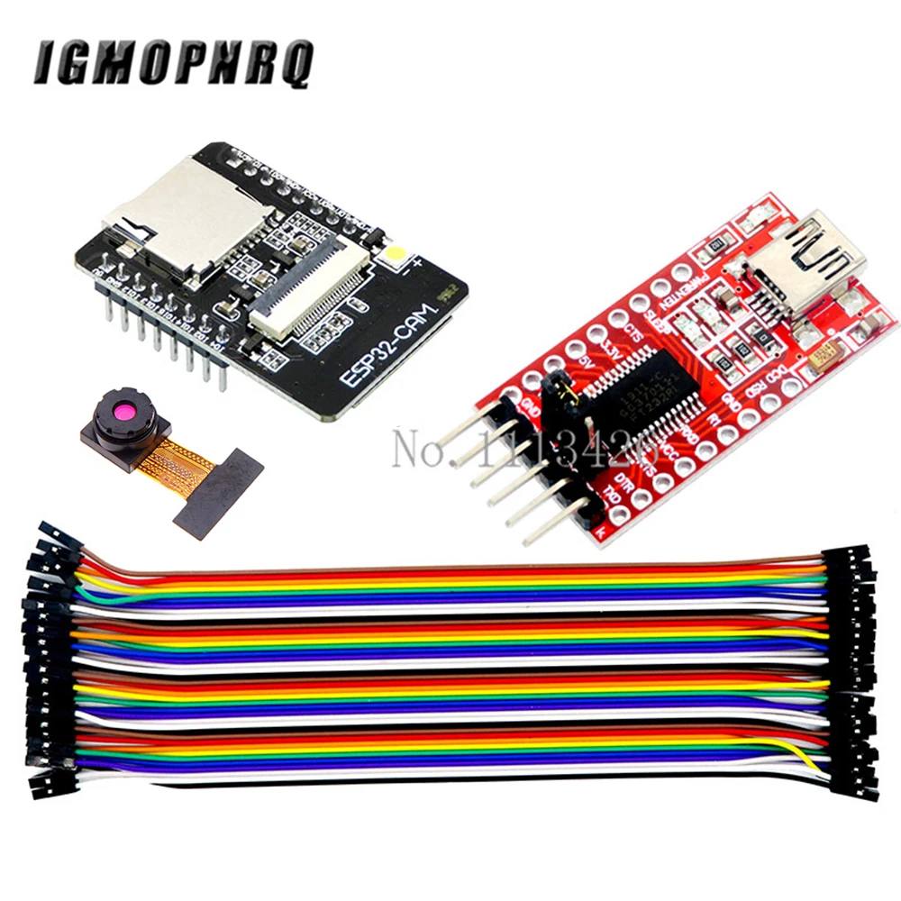 ESP32-CAM WiFi OV3660 Camera Module Bluetooth ESP32 Development Board FT232RL USB To TTL Serial Converter 40Pin Jumper Wire