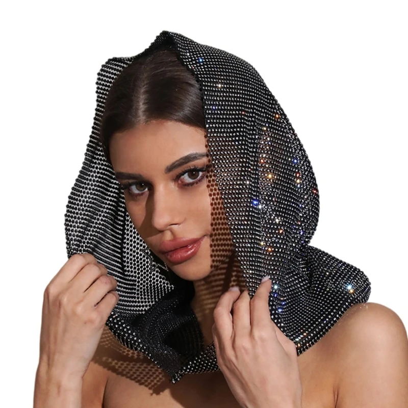 Elegant Rhinestones Hat Masquerades Meshes Hollows Out Hat Temperament Hat for Travel And Shopping