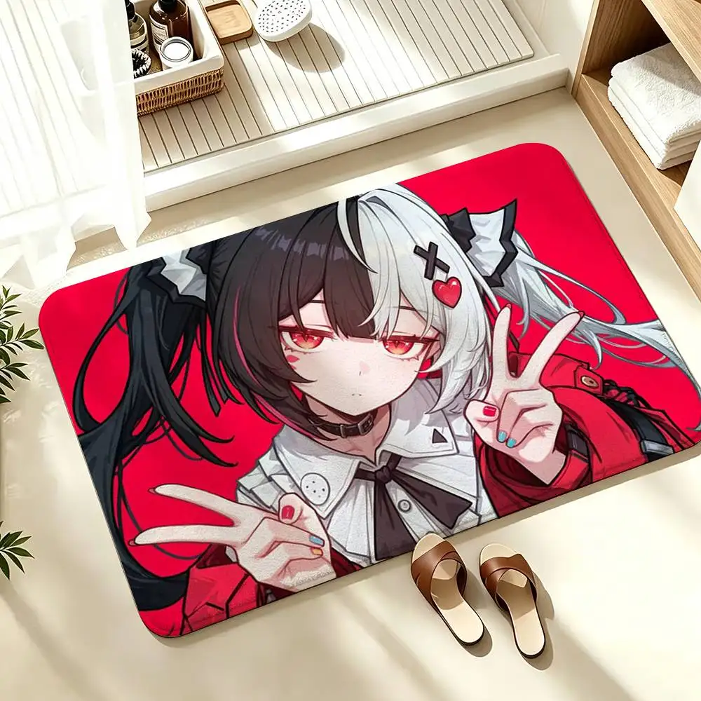 lacrimosa NTE N-Neverness to Everness  Soft Absorbent Decorative Floor Mat for Bathroom Entryway Living Room