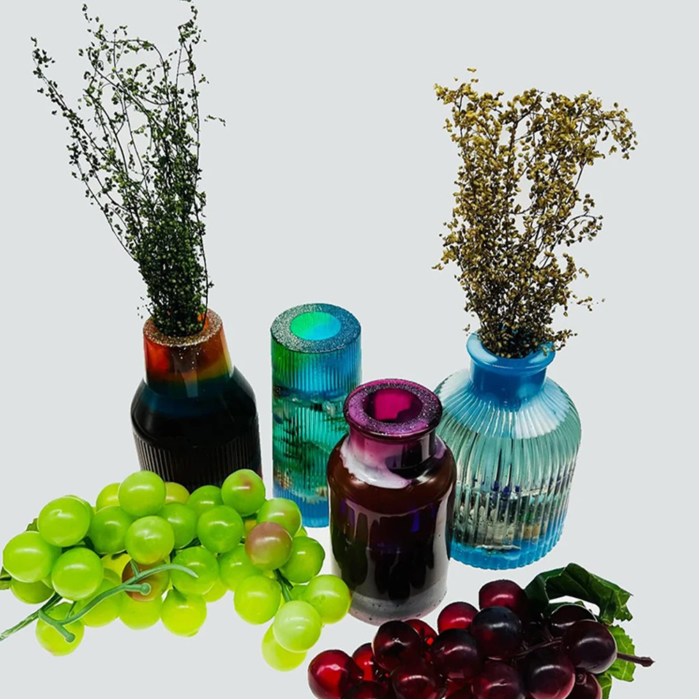 

8 шт., силиконовая форма для эпоксидной вазы, сделай сам, форма для цветочного горшка ручной работы для украшения дома, формы для вазы для цветочного горшка, держатель для ручек