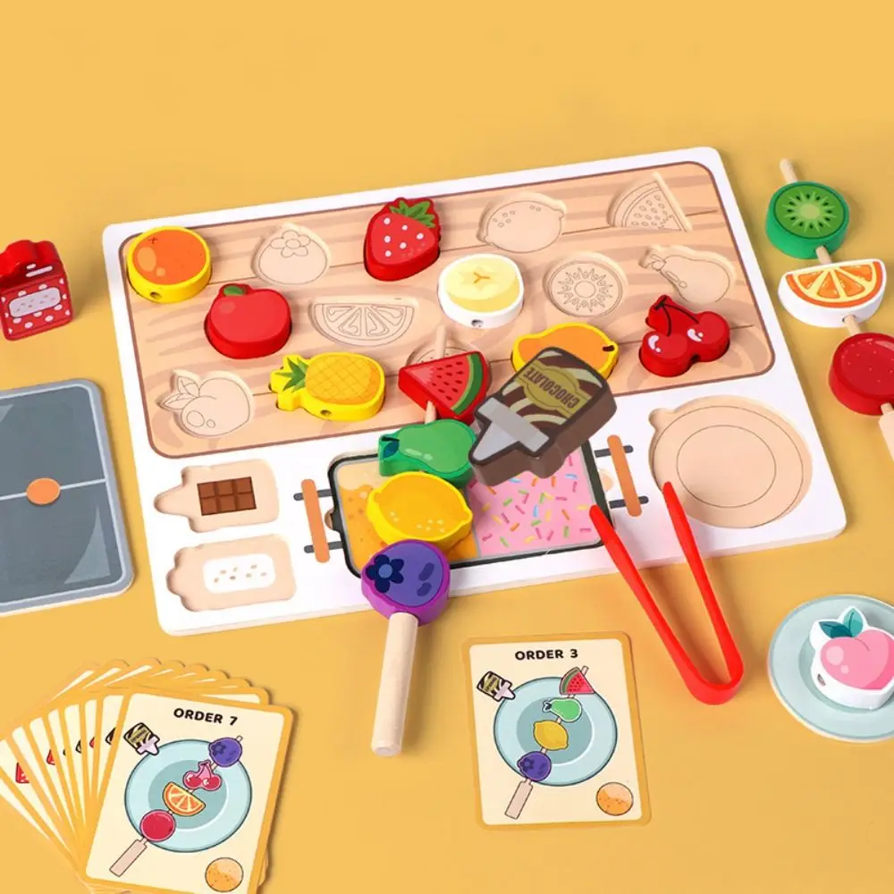 

Interactive Wooden Fruit Toy Play House Pretend Play Toddler Fruit Matching Toy Montessori Exquisite