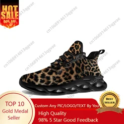Leopard Print Flats Sneakers Mens Womens Pop Trend Sports Running High Quality Sneaker Lace Up Mesh Footwear Tailor-made Shoe