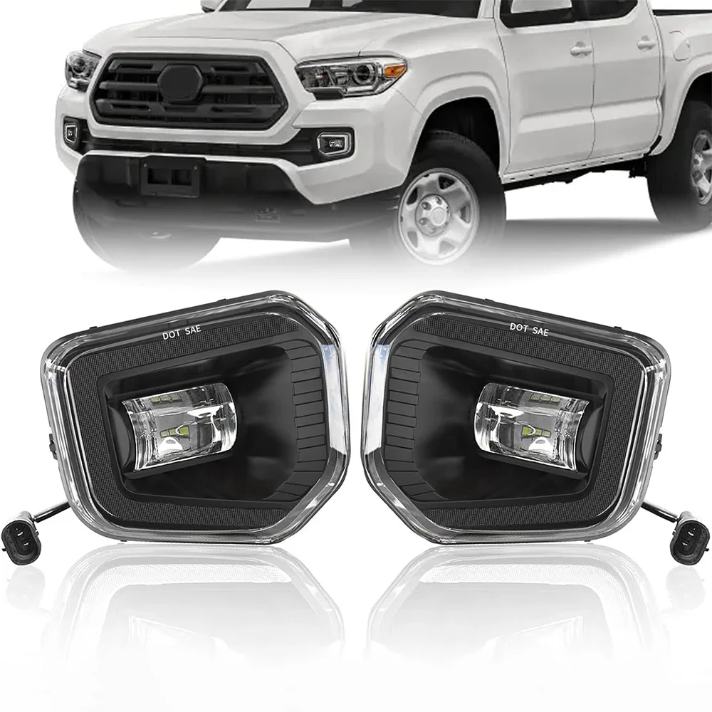 

For Toyota Tacoma 2016 2017 2018 2019 2020 2021 2022 ( SR SR5 Model) LED Fog Lights Assembly Front Driving Fog Lamps Replacement