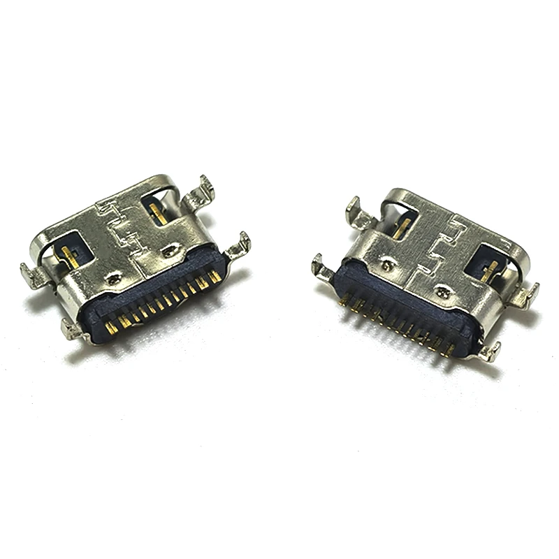 

10-50Pcs USB-3.1 USB Connector Type C Horizontal Mid Mount 16P Female 1.6mm through board 0.8mm for charger adapter DIY Type C