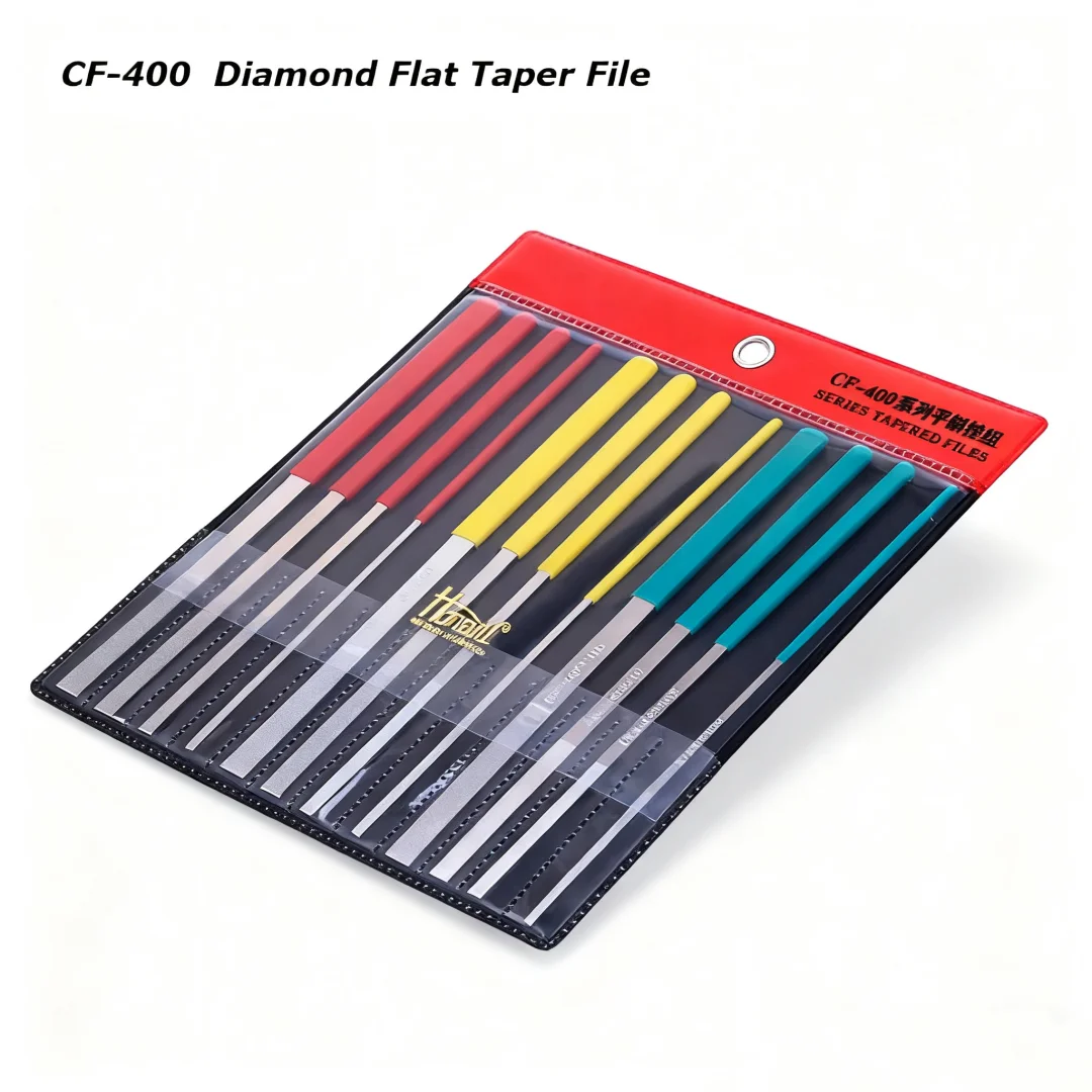 12pcs Needle Flat File Set Cf-400 For Jewelry Ceramics Wood Carving Polishing Repair Mold Trimming Diy Hand Tools
