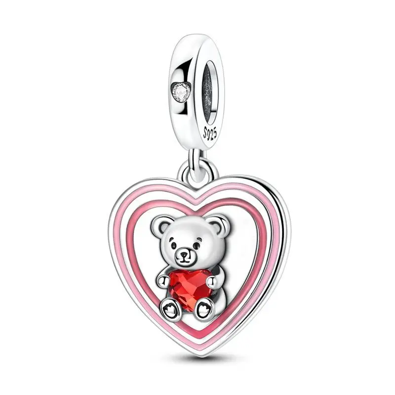 Valentine's Day Elements Couples Dangle Charm Beads for Bracelets