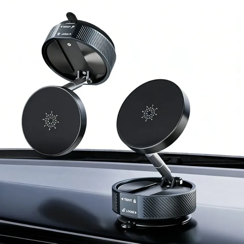 Universal Foldable Dashboard Magnetic Car Phone Mount 360° Rotation Strong Magnet Holder for Smartphones Car GPS Navigation