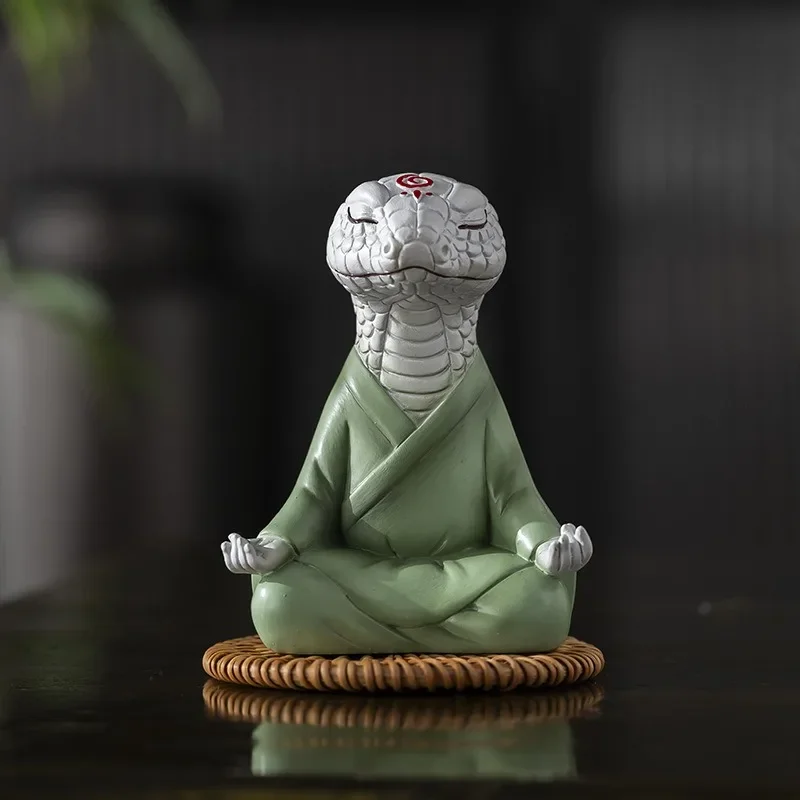 Zen Snake Ornaments for The Year of Birth Desktop Luck Car Decoration Gifts Python Mascot