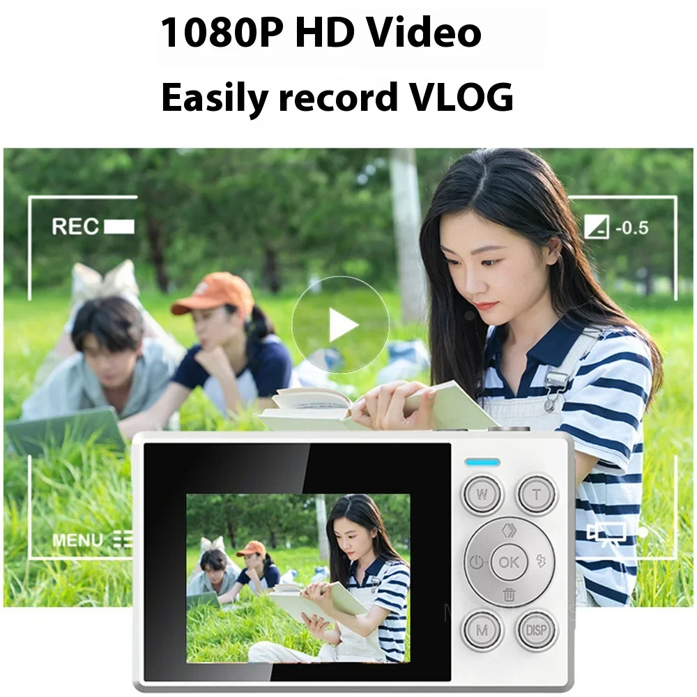 Retro 4K Digital Camera Compact Dual Screen High Resolution with Fill Light for Students Beginners Outdoor Photography