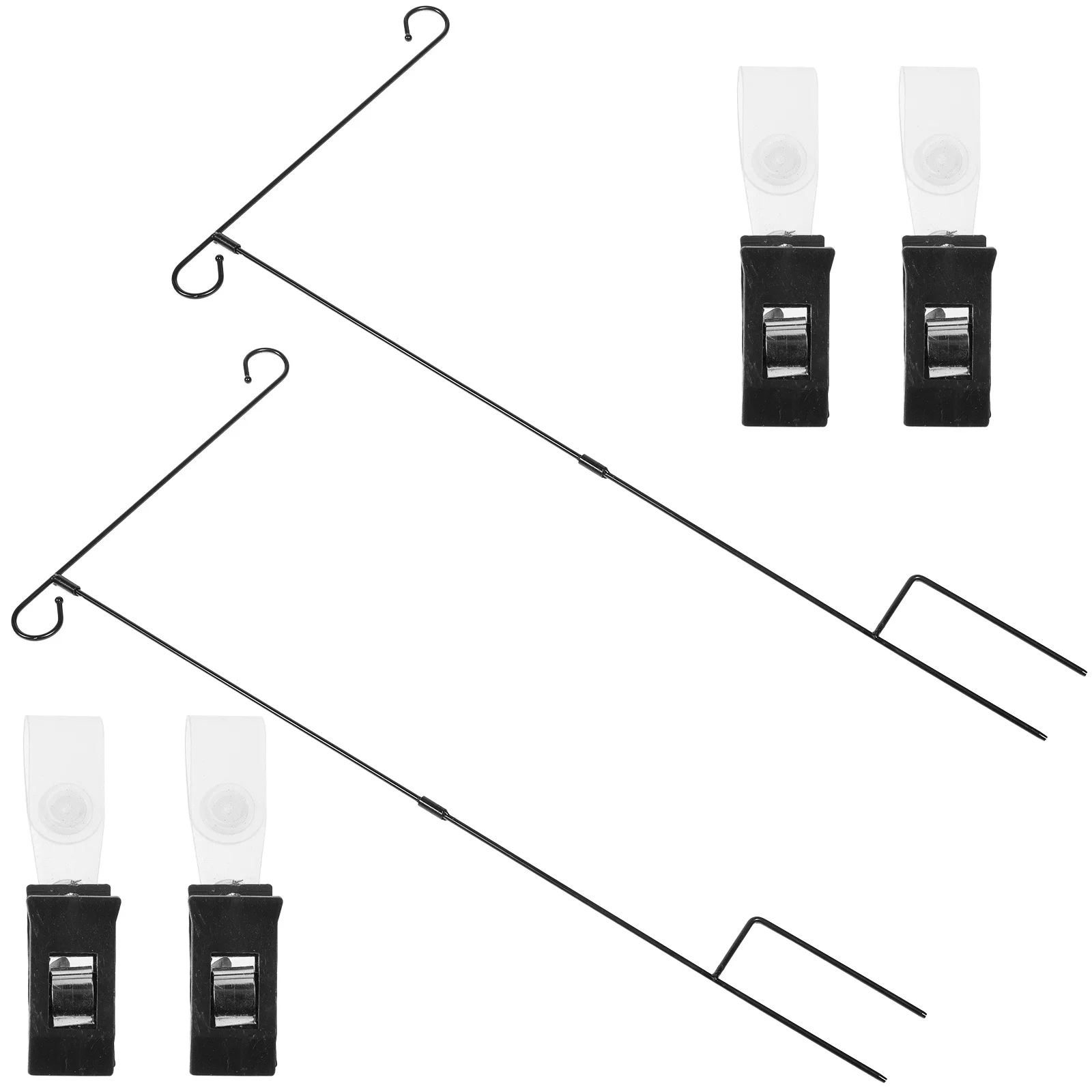 

2 set Lawn Garden Bracket Pole Stand Holders Rack Stand For Garden Flags Display Decor Lawn Flag Flag Pole Rack