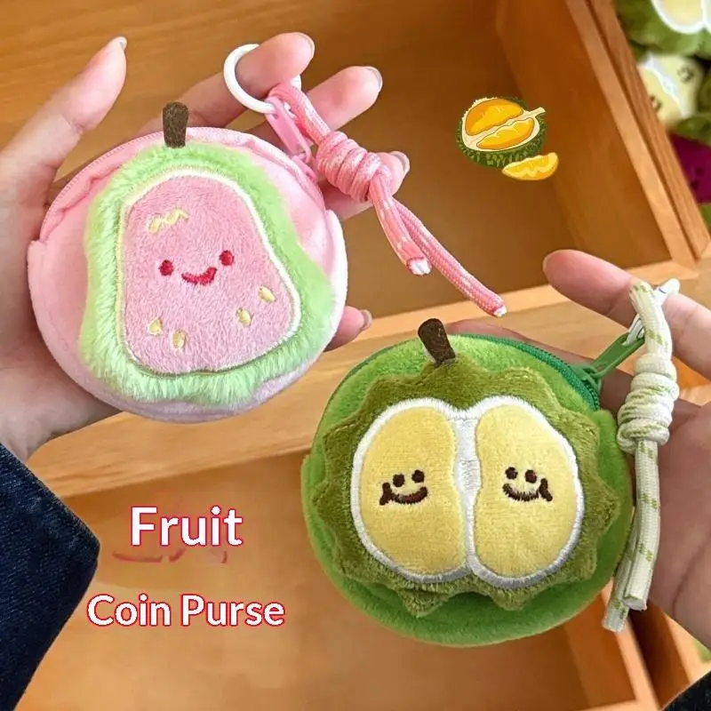 1 Pcs Cute Fruit Coin Purse Hanging Rope Pendant Bag Decoration Headphone Bag Pendant Suitable For Women Girls