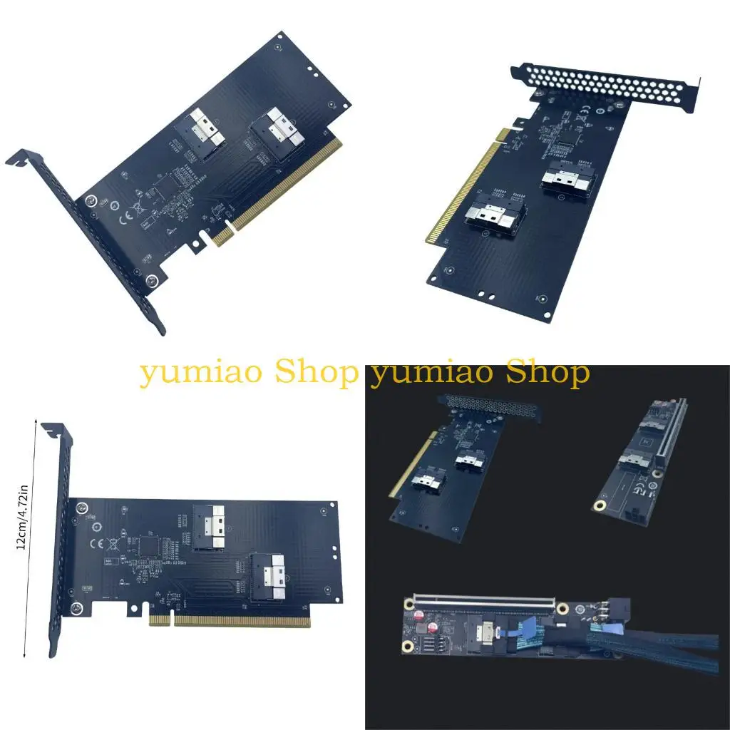 587B No Speed Drop PCIExpress4.0 5.0 Compatible SlimSAS SFF 8654 Converters Card