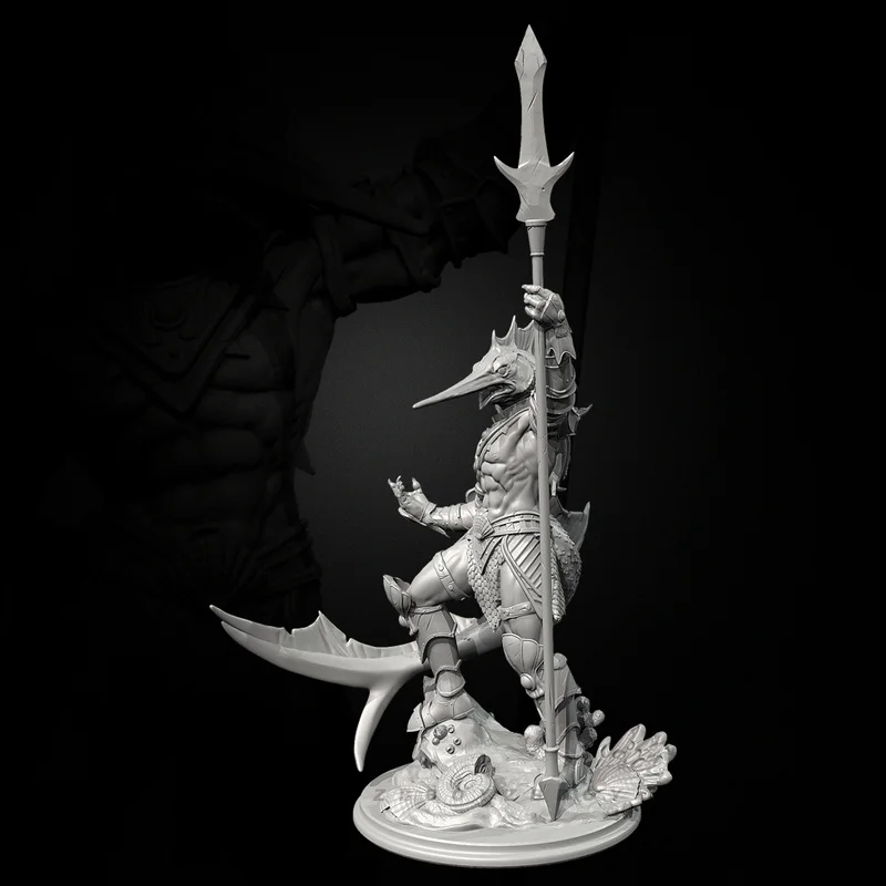 38 مللي متر 50 مللي متر 75 مللي متر الراتنج نموذج الشكل حورية البحر المحارب Gk مايكرو مصغرة ثلاثية الأبعاد مطبوعة الأبيض لعبة مجسمة غير مجمعة وغير مصبوغ عدة