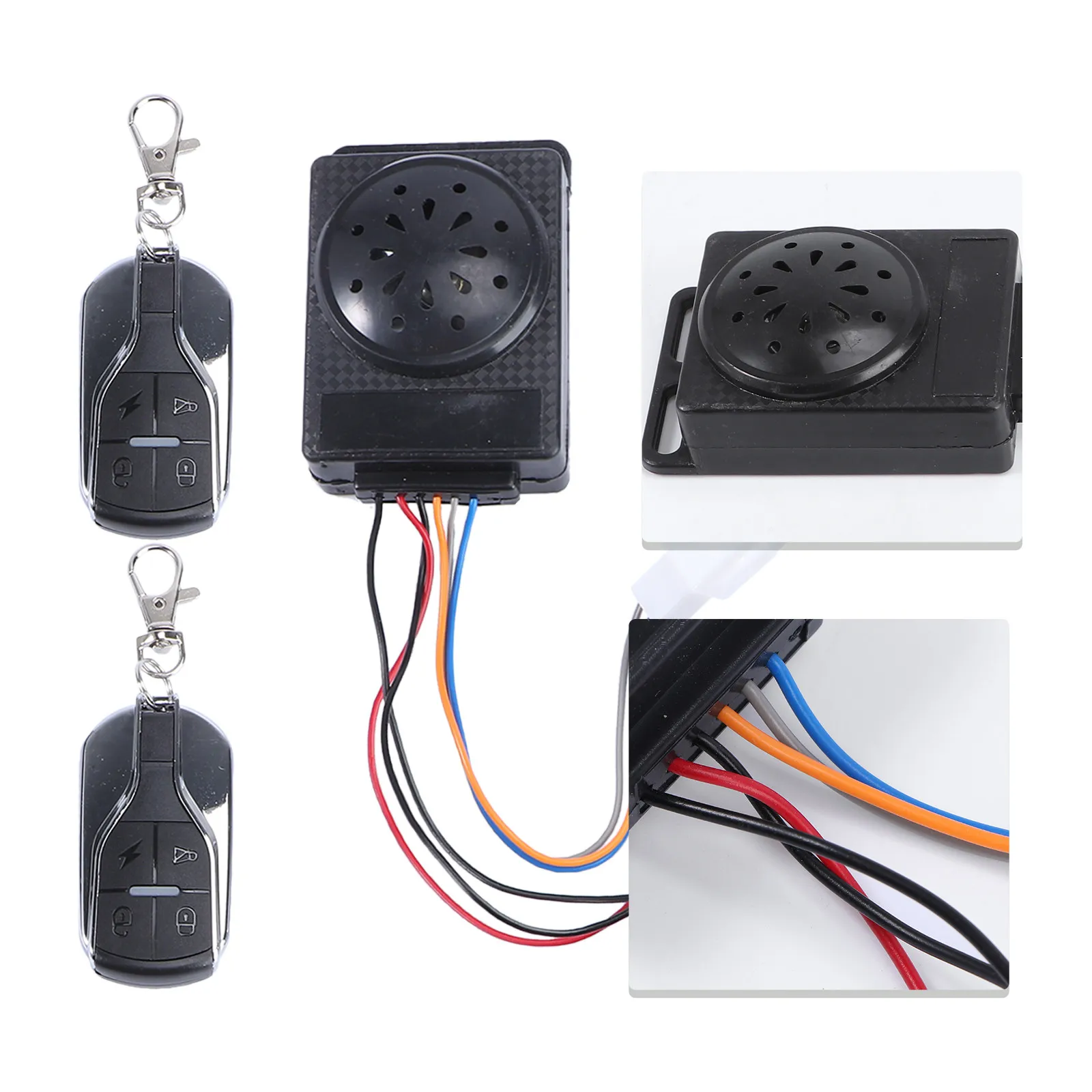 3Pcs Remote Control Motorcycle Alarm System Anti-Theft Security Adjustable Sensor Engine Start Stop for