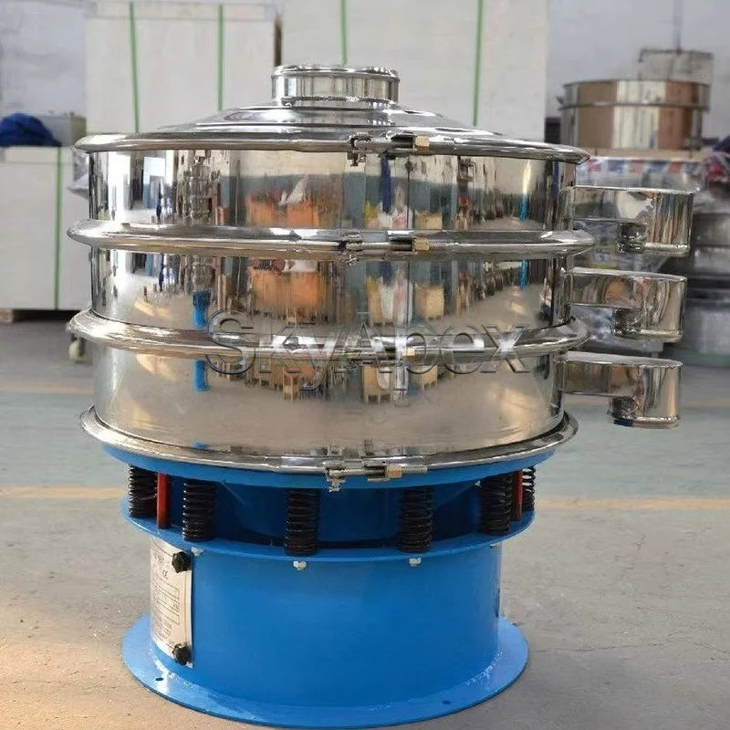 Agricultural Circular Vibrating Screen Grain Sorting Processing Machine Stable Structure Convenient For Farm Production Projects