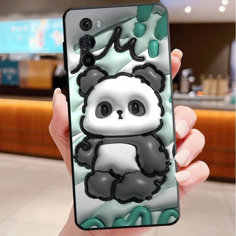 

Bear Bunny Panda Cartoon Dinosaur Case For Motorola Edge 50 40 Pro 50 40 30 Ultra Neo Fusion Moto G Play G Stylus G Power G 5G