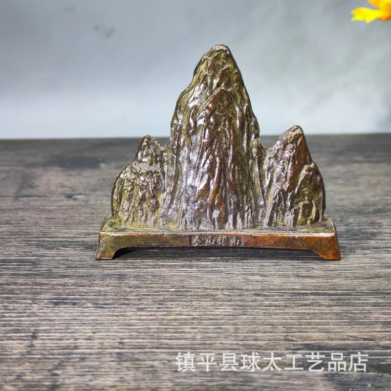 New Chinese Alloy Metal Jinshan Yinshan Rockery Creative Decorations Small Ornaments Living Room Office Tea Table Desktop