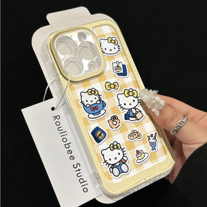 Strawberry Kitty Clear Space Phone Case for Oppo A2 A3 A9 A5 A16 A53 A55 A60 A72 A76 A78 A92 A92S A74 A97 A98 Pro 5G Transparent