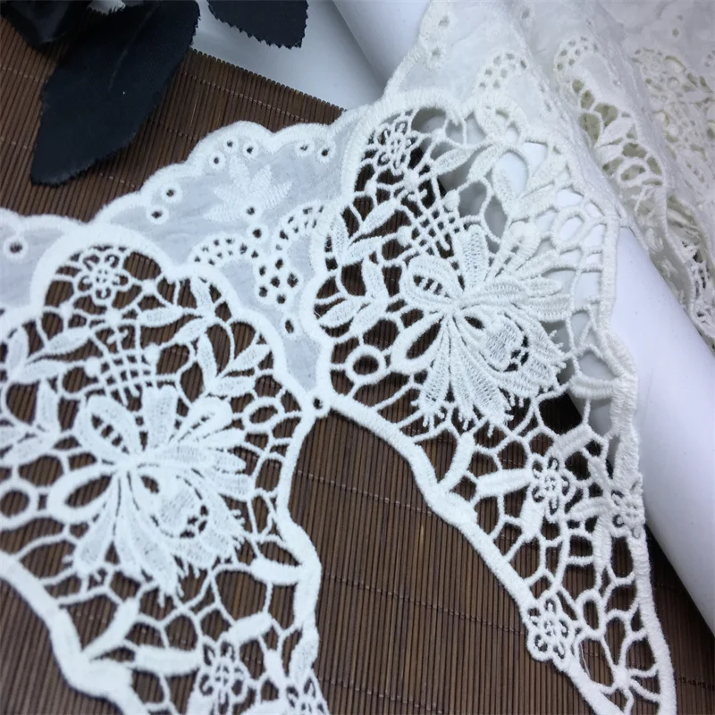 Emboridered Lace Fabric Cotton Guipure Lace Trim Garment Sewing Fabrics Materials