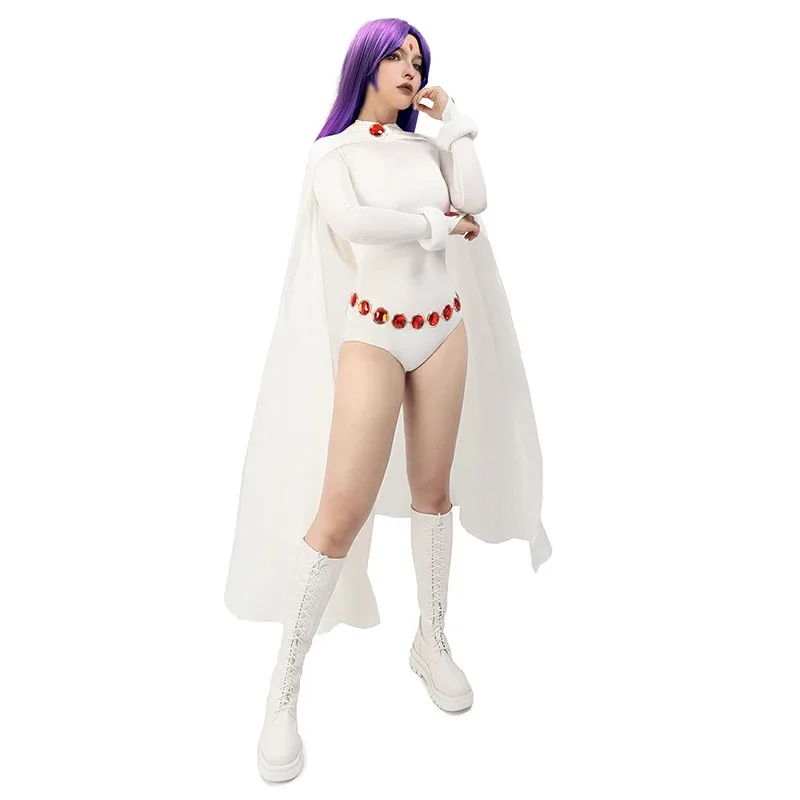 

WENAM однотонный белый ворон, карнавальный костюм, роскошный плащ, костюм с поясом, униформа на Хэллоуин для женщин, размер США, наряд, накидка, комбинезон mj:3