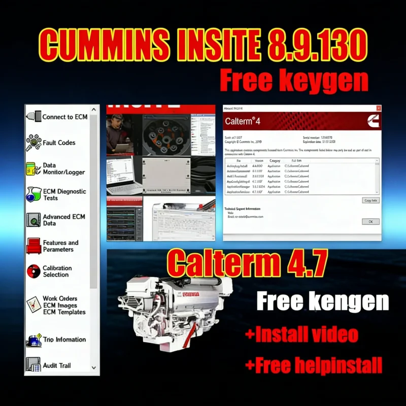

Программное обеспечение для диагностики двигателя Cummin Insite 8.9 PRO + Calterm 4.7 MetaFiles v4.7.1.007, бесплатный кейген + бесплатная установка