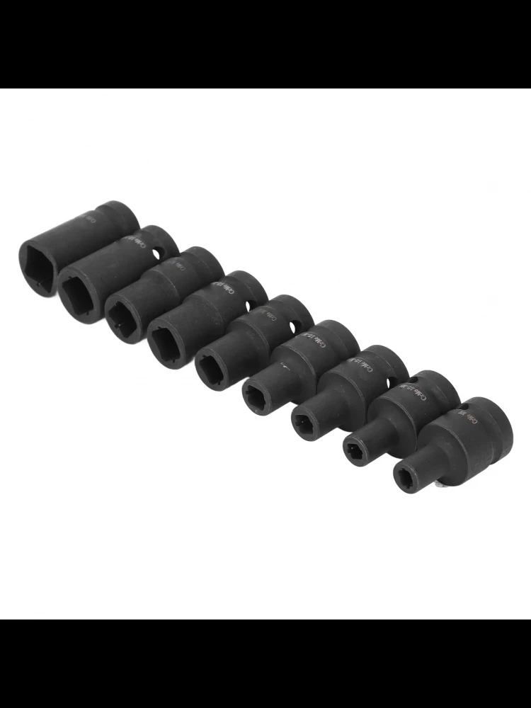 9 pièces douilles de robinet en acier au molybdène Cr 1/2 pouces jeu de douilles carrées pour clé à main pneumatique électrique