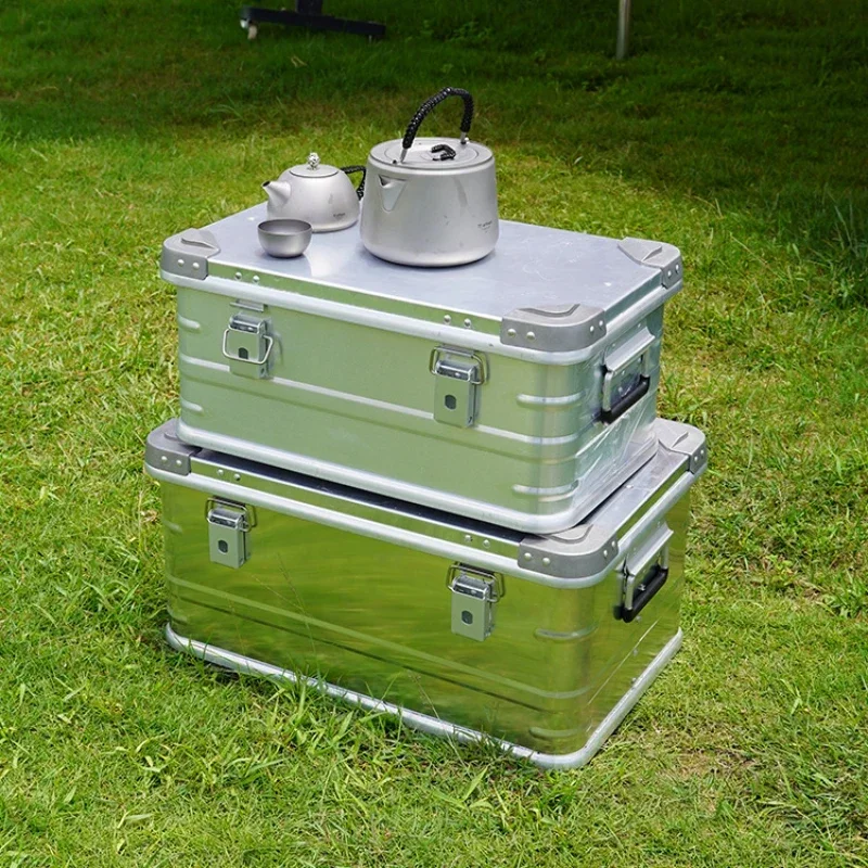 Magnesium Aluminiumlegering Grote Capaciteit Voertuig Apparatuur Camping Box Back-Up Opslag Metalen Aluminium Doos