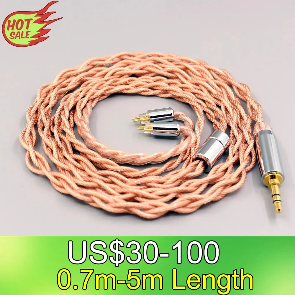 LN007789 Graphene 7N OCC Shielding Coaxial Mixed Earphone Cable For Gorilla Ears/Noble Audio/Lime Ears In-Ear Monitors