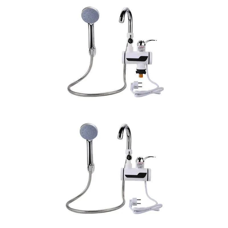 Kitchen Water Heater Cold Heating Faucet Instantaneous Water Heater Tap Instant Hot Water Faucet Heater with Shower Head