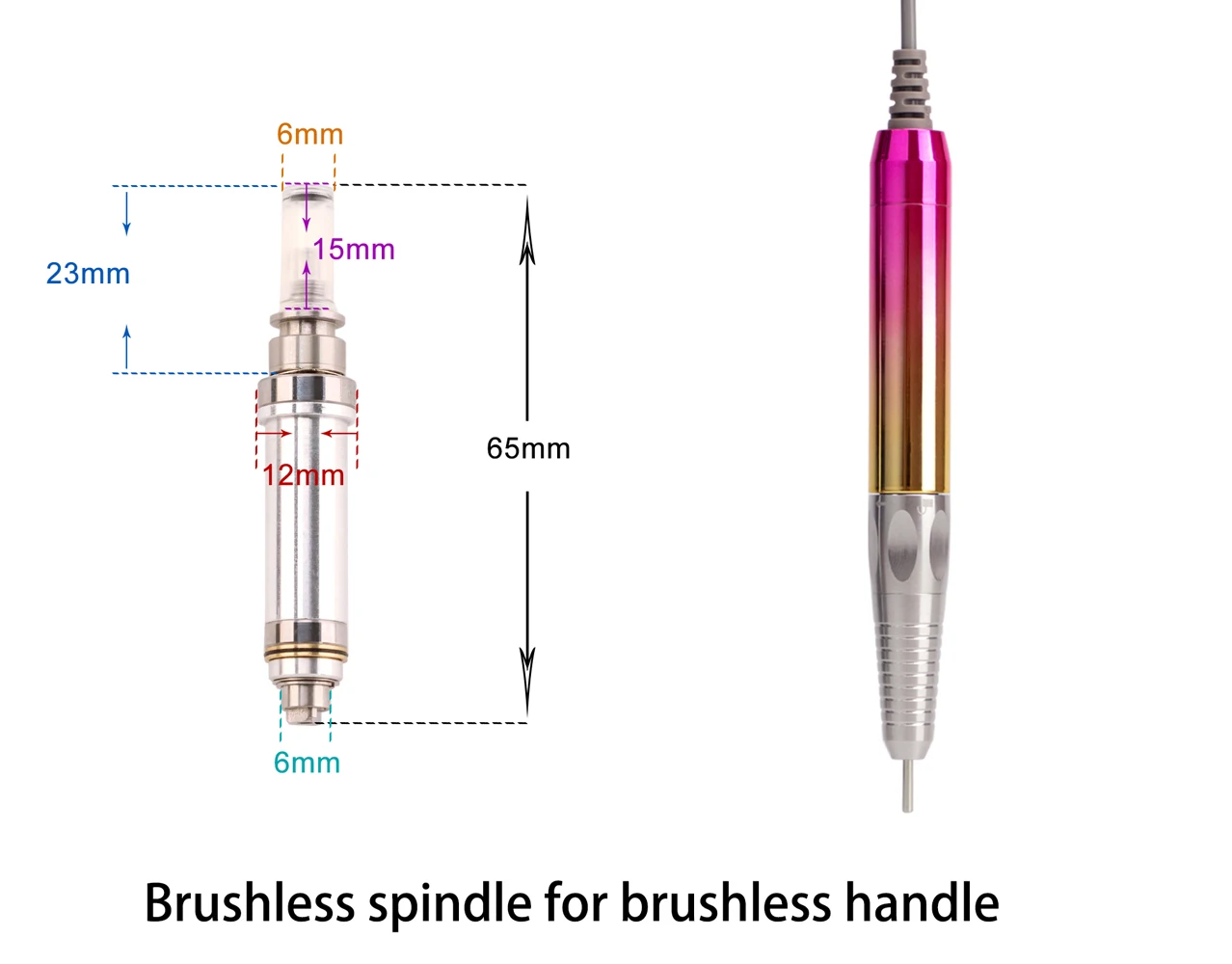 Brushless Handle Nail Drill Accessories Base Transparent Clear Protective Shell Case for 357 358 359 360 Replacement Handpiece