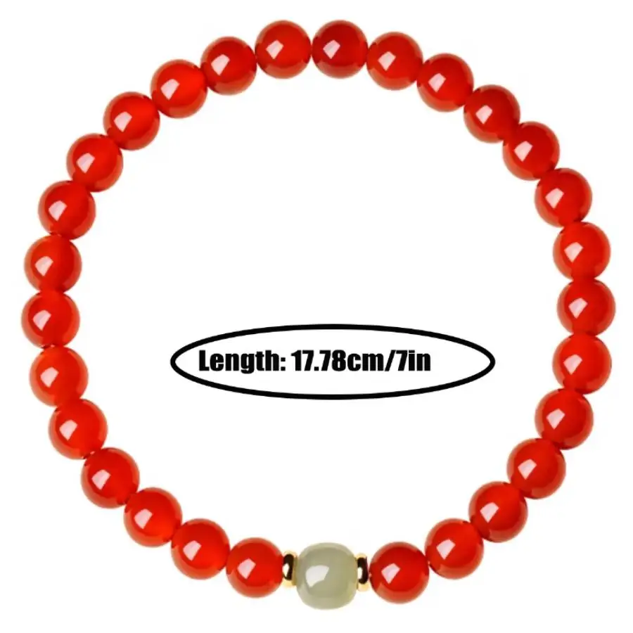 

Handmade red agate bead bracelet, men's cuff button bracelet, Ramadan prayer bead bracelet, women's meditation bracelet