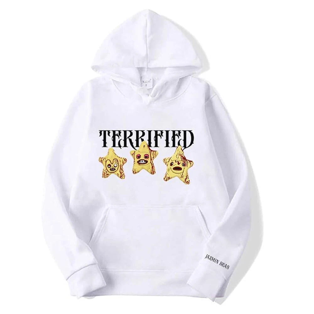 Jazmin Bean Aterrorizado Merch Hoodies para homens e mulheres, moletom de manga comprida com capuz, novo logotipo, inverno