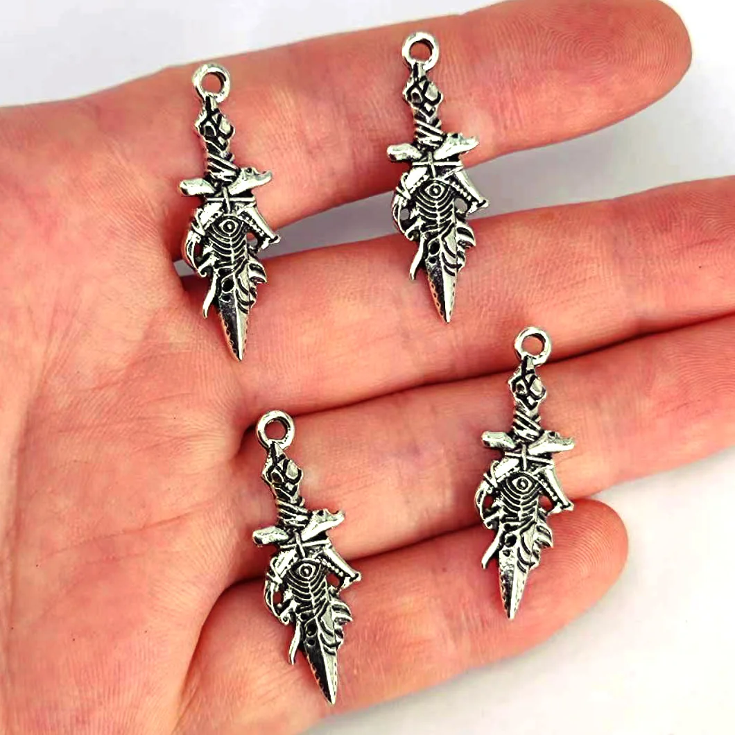 

50pcs free shipping Punk Eye Sword charm making jewelry findings for DIY earring necklace