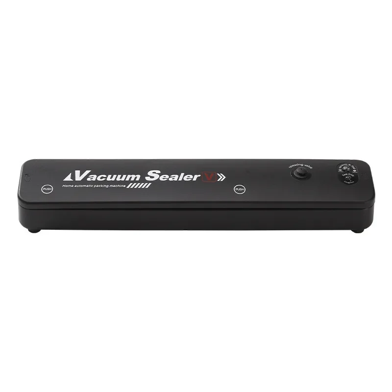 With 10 Bags - Compact Vacuum Packaging for Kitchen, Black Portable Vacuum Sealer Machine 220V/110V Household Food Saver