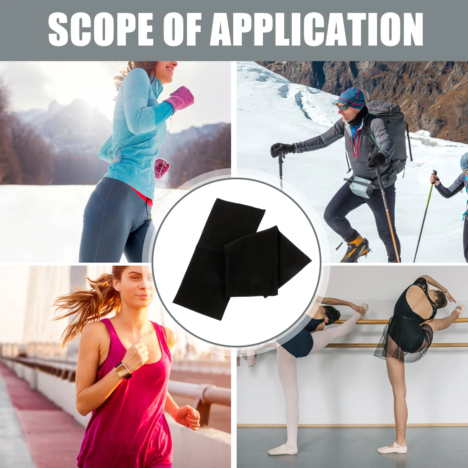 زوج واحد من أكمام الركبة متعددة الوظائف تدعم تدفئة الساق المرنة القابلة للتنفس للرياضة وركوب الدراجات واللياقة البدنية والأنشطة الخارجية الواقية