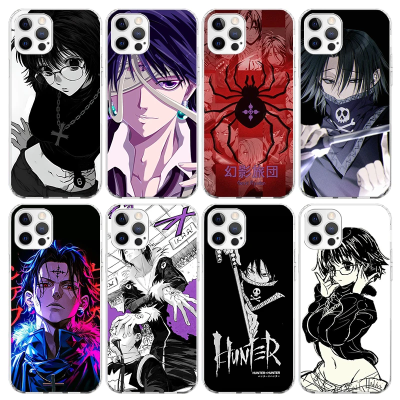 Huner X-Hunters Chrollo Shizuku Phone Case For Apple iPhone 11 12 13 Mini 14 15 16 Pro Max X XR XS 7 8 Plus SE Pattern Soft TPU