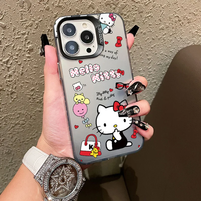 Hallo Kitty Katze Bogen Cartoon Nette Fall Für OnePlus 11 12 11R ACE 3 2 3V 2V 3 Pro Nord 3 N20 SE N30 SE N300 PC Telefon Fall Abdeckung