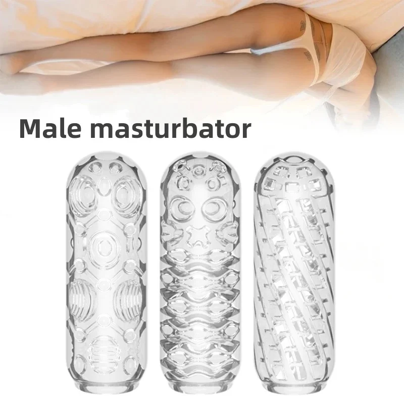 Taza masturbadora masculina, Juguetes sexuales de coño suave, Vagina transparente, ejercicio de resistencia para adultos, suministros para adultos, taza de bolsillo al vacío para hombres