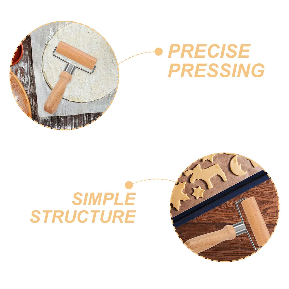 

Wooden Rolling Pin Large Size Kitchen Baking Tool Dough Roller Practical Pastry Pizza Maker Wood H Design Lightweight